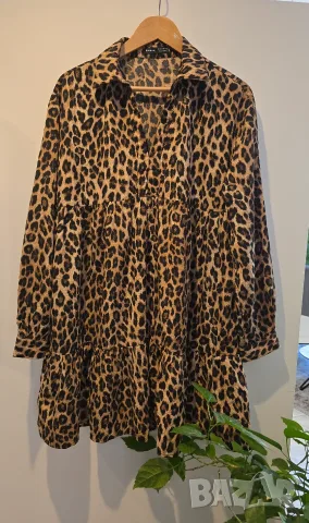 Нова дамска рокля SHEIN LUNE Leopard Print М-Л, снимка 11 - Рокли - 55320956