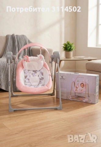 Електрическа люлка Lorelli - Twinkle Rhino, Pink