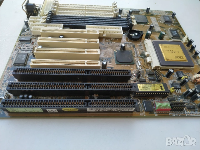 Ретро платка Soкet7 с процесор IBM Cyrix 6X86 PR 266, снимка 2 - Дънни платки - 54946644