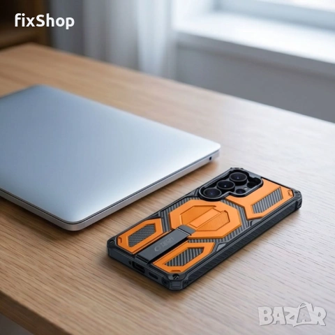 TECH-PROTECT MAGBLAST MAGSAFE + GLASS 2-PACK GALAXY S26 ULTRA BLACK/ORANGE, снимка 5 - Калъфи, кейсове - 54887324