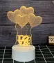 Холограмна 3D LED нощна лампа, 4W, 220V Модели:  Вариант 1: Медуза; Вариант 2: Айфеловата кула; Вари, снимка 3