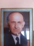 Портрет на Тодор Живков, 25/35 см. в дървена рамка, снимка 3