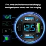 Универсално зарядно за кола с 4 USB порта + Type-C PD & QC 3.0 и дигитален волтметър, 12-24V 10009, снимка 9