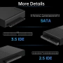 FIDECO USB 3.0 към SATA / IDE адаптер – неотварян, запечатан, снимка 2