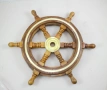 407 Корабен рул с месингов ринг., снимка 1