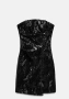 Кадифена мини рокля ZARA, снимка 2