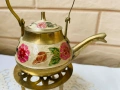 Красив месингов комплект от Англия с макове , снимка 7