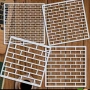 4 вида тухли стена  стенсил шаблон спрей за торта украса сладки Scrapbooking, снимка 2