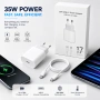 Зарядно 35W USB-C с кабел USB-C to C бързо зареждане комплект SP01414, USB-C изход, 35W мощност, снимка 3