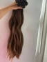 Кератинови кичури от естествена коса - нови, 60см, 1гр.коса/кичур, снимка 1