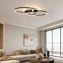 Нова таванна лампа Черен LED плафон 3 пръстена 50W димируем за хол спалня кухня осветление, снимка 6