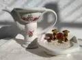 Колекционерски чайник мивка с рози Swineside Англия, снимка 8