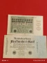 Две райхбанкноти 100 милиона марки 1923г. / 500 марки 1922г. Германия редки за КОЛЕКЦИЯ 28219, снимка 1