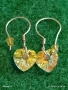 Висящи сребърни обеци Swarovski Element топъл и блестящ ефект 47073, снимка 3