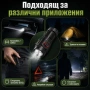 Мощен мини фенер LED акумулаторен 1500 лумена ръчен за лов риболов къмпинг палатка туризъм USB, снимка 7