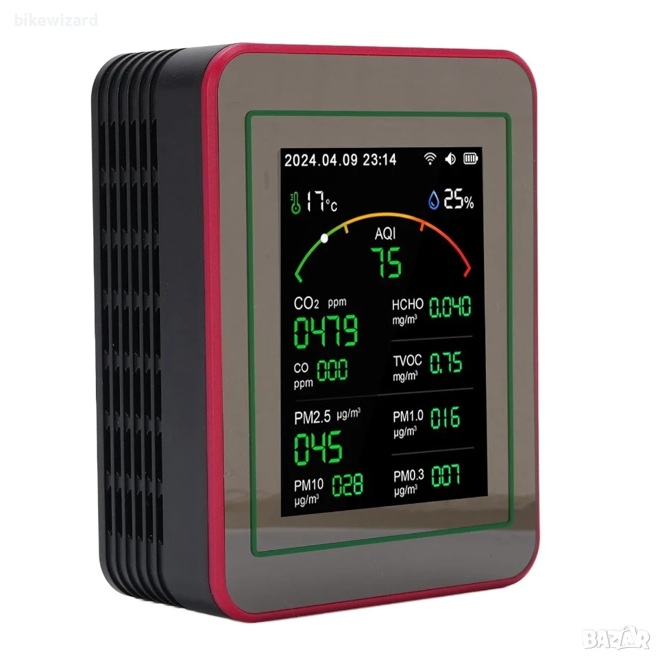 Eujgoov ZN MT29 15 в 1 WiFi монитор за качество на въздуха, CO2 TVOC HCHO PM2.5 PM10 НОВ, снимка 1