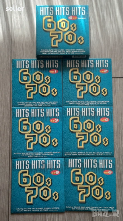 Предлагам ви нов BOX SET от 6 диска с хитовете на 60/70-те год: Hits Hits Hits 60s 70s Бокс сет с 6 , снимка 1
