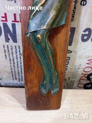 Кръст за стена/,разпятие, снимка 3 - Антикварни и старинни предмети - 54190821