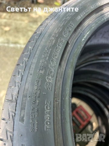 Гуми 215/45/18 Bridgestone , снимка 10 - Гуми и джанти - 54928305