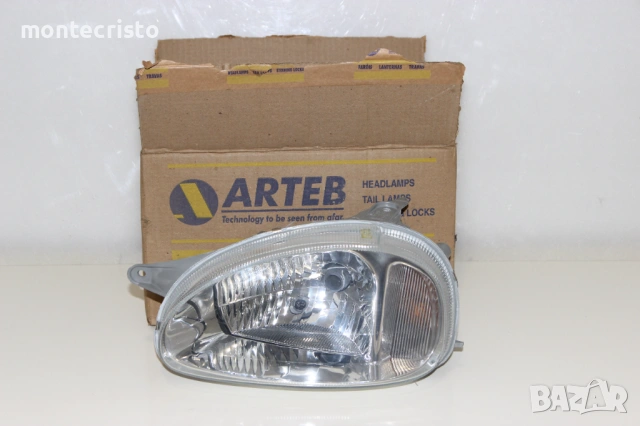 ✔️НОВ ляв фар Opel Corsa B (1997-2000г.) прозрачно стъкло Опел Корса Б / 1216486 / 90444784, снимка 2 - Части - 54416645