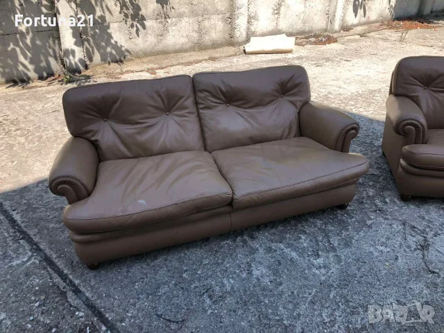 кожен диван , перфектен, снимка 2 - Дивани и мека мебел - 55351020