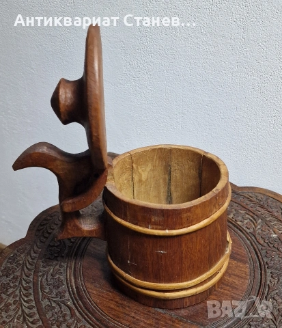 Скандинавска дървена халба, снимка 7 - Декорация за дома - 53981260