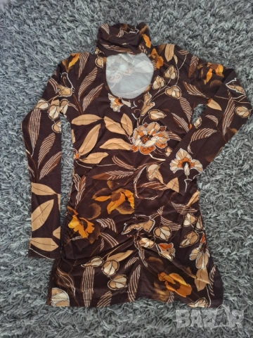 Памучна туника / рокля с флорални мотиви