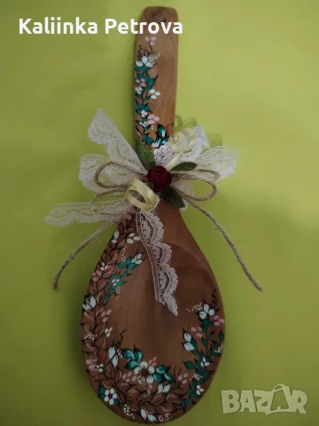 Дървени лъжици с декорация. , снимка 5 - Други - 55630491