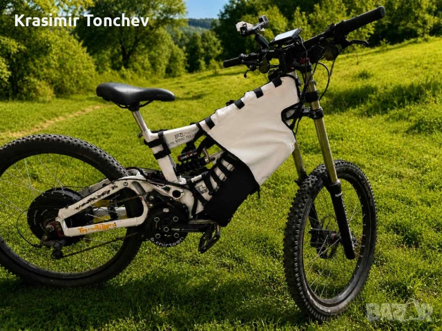 ⚡ Електрически Downhill Trek Session 10 – 3kW, 60V, LG клетки, до 60 км/ч, снимка 2 - Велосипеди - 54946374
