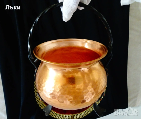 Медно менче Gekra 2л.,чиста червена мед,печат. , снимка 6 - Антикварни и старинни предмети - 55206672