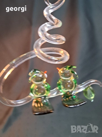стъклена висулка с птици Murano 35/1, снимка 5 - Декорация за дома - 54578398