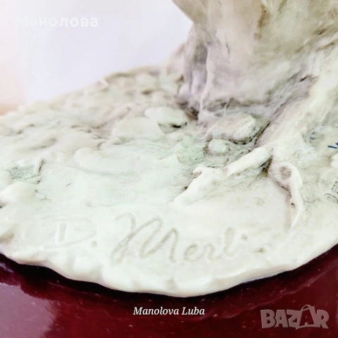 Голяма фигура Capodimonte подписана B. Merli., снимка 7 - Колекции - 55255791