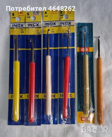 Немски куки за плетене INOX-различни размери