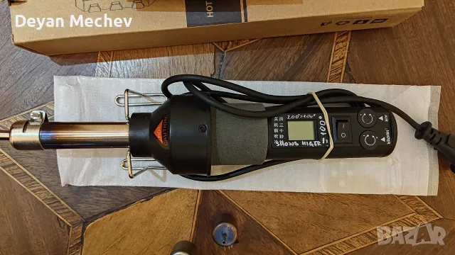 Преносима Духалка за Горещ Въздух GJ-8018LCD + 4 Дюзи и Стойка, снимка 2 - Поялници и запояване - 55529541