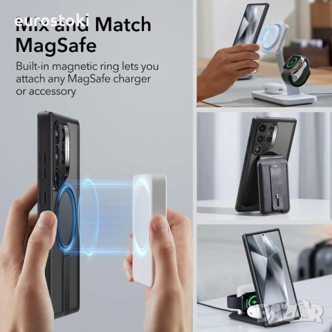 ESR Flickstand Boost HaloLock MagSafe Case - хибриден кейс с висока степен на защита с MagSafe , снимка 3 - Калъфи, кейсове - 54491563