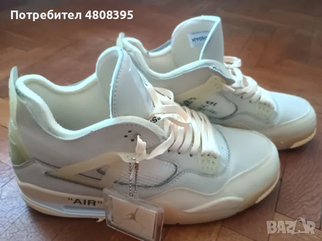 Маратонки Off-White x Air Jordan 4 Retro , снимка 2 - Маратонки - 55691114