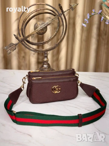 Gucci Нова Дамска Кожена Чанта Гучи Различни Цветове , снимка 8 - Чанти - 55082928
