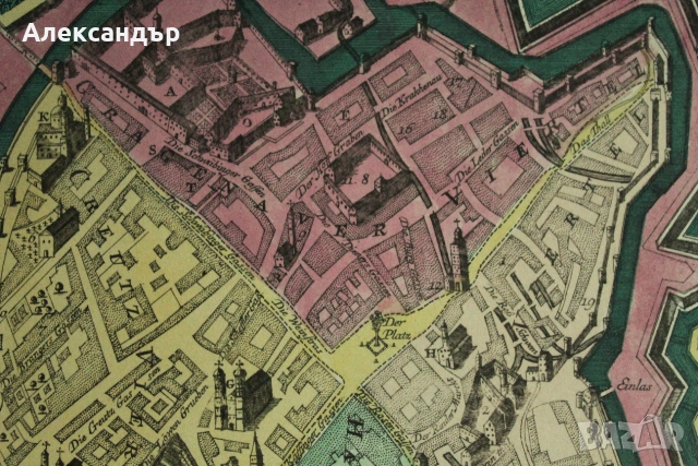 Стара картина / карта на Мюнхен, снимка 7 - Колекции - 55185190