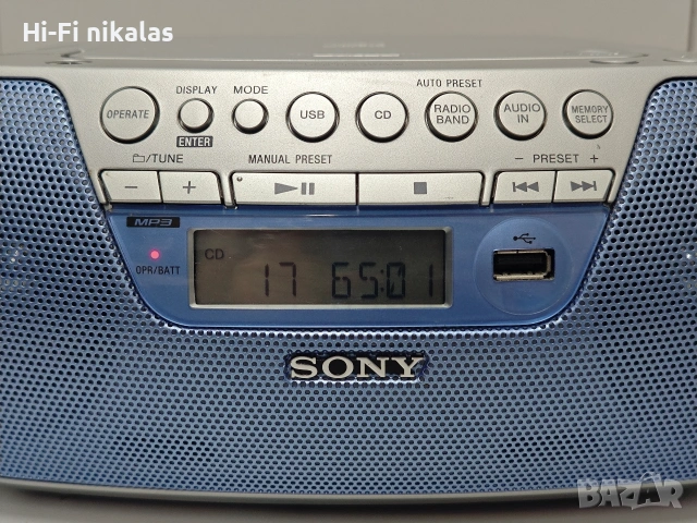 FM радио касетофон MP3 CD плейър USB четец SONY ZS-PS30CP, снимка 2 - Радиокасетофони, транзистори - 54380685