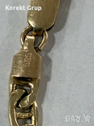 Златна гривна 14к злато, снимка 5 - Гривни - 54135095