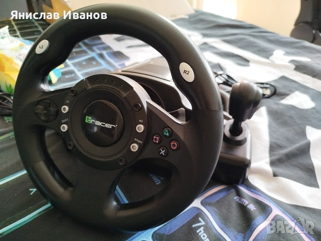 Волан с педали TRACER DRIFTER STEERING WHEEL PC/PS2/PS3 - TRAJOY 34009, снимка 2 - Други игри и конзоли - 54492132