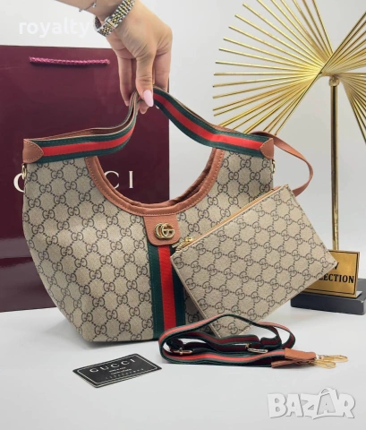 Gucci Нова Дамска Кожена Гучи Различни Цветове , снимка 6 - Чанти - 55152538