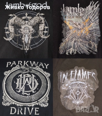 Тениска с принт PARKWAY DRIVE/ LAMB OF GOD/ IN FLAMES, снимка 2 - Тениски - 50483637