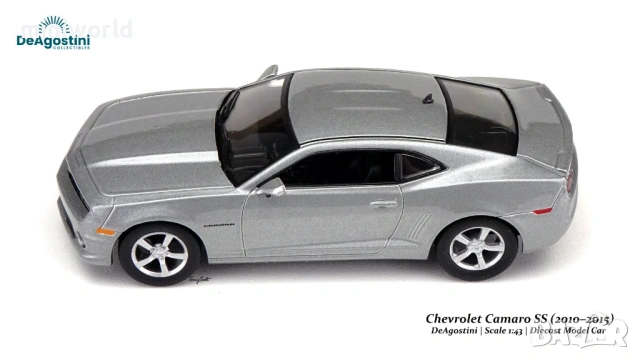Chevrolet Camaro SS 2010 - мащаб 1:43 на DeAgostini моделът е нов в блистер, снимка 2 - Колекции - 54441152