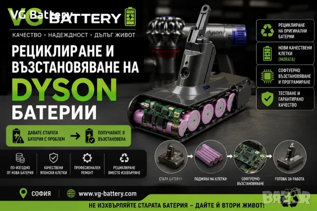 Батерия за DYSON – дълъг живот и надеждност