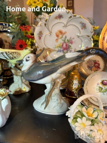 Bing & Grøndahl Royal Copenhagen Чибис circa 1980 г. Дания порцелан фигура, снимка 8 - Антикварни и старинни предмети - 54025940