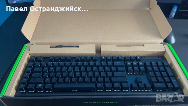 Razer BlackWidow V4 X | Green Switch US | Oтлично състояние |  Гаранция до 14.11.2026