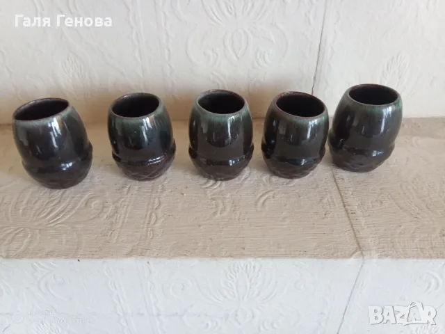 Керамични чаши за ракия , снимка 2 - Чаши - 55602872