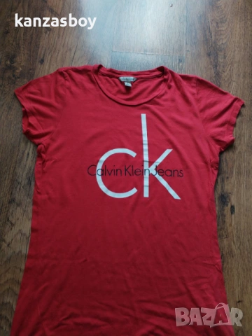 Calvin Klein Jeans - страхотна дамска тениска S, снимка 5 - Тениски - 54429334
