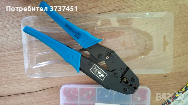 Кримпващи клещи HS-30J за кабелни обувки + комплект кабелни обувки, снимка 4 - Клещи - 55015375